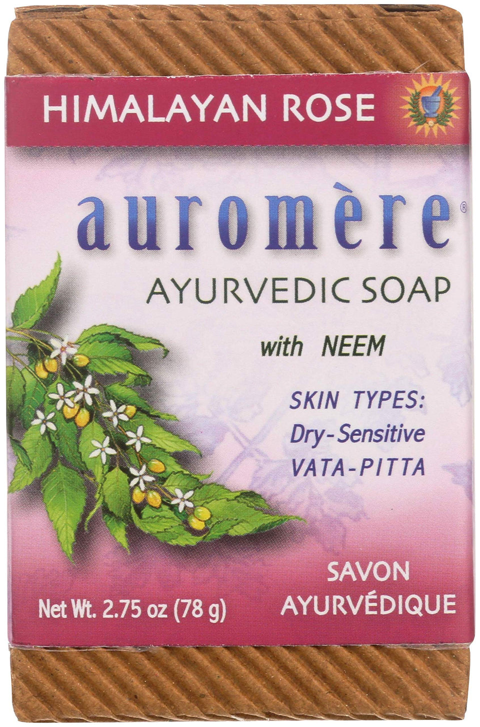 Auromere front packaging showing eco friendly 3 pack and product details