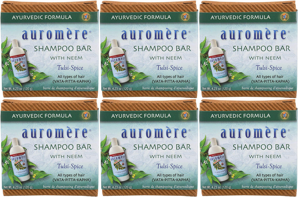 Auromere front packaging showing brand and product benefit