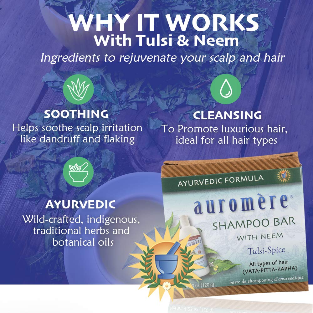 Auromere shampoo bar lathering in shower for easy cleaning