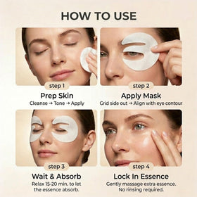 Aurova mask being removed to reveal refreshed eye area