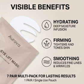Aurova mask positioned under eye showing comfortable fit