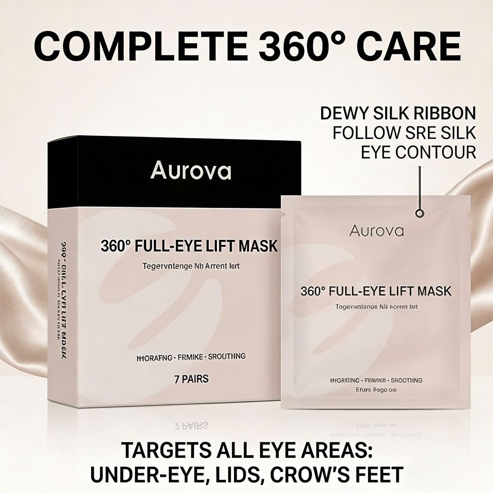 Aurova mask applied to upper eyelid demonstrating full coverage