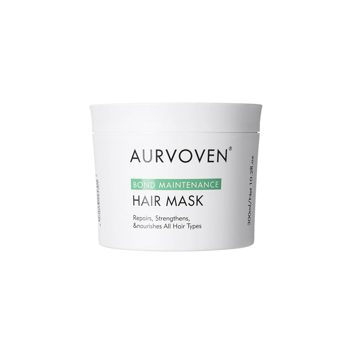 AURVOVEN front-facing 300ml jar showing label for easy identification and storage benefit