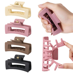 Auseibeely front packaging showing four silicone cloud claw clips and benefits