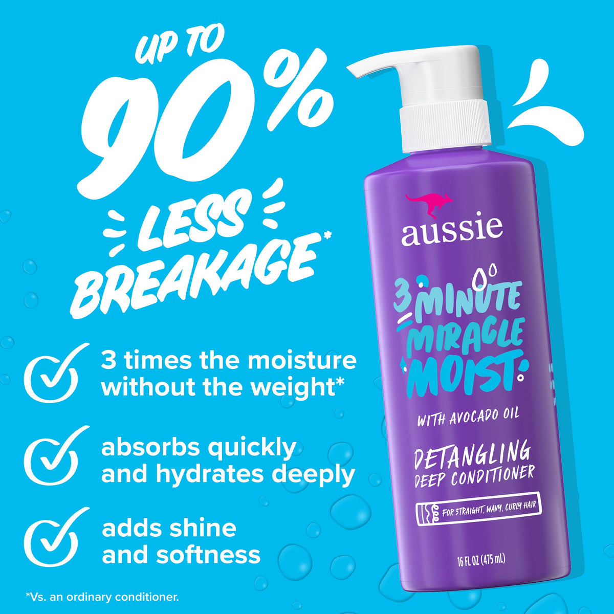 Aussie 3 Minute Miracle jar open with creamy texture for quick deep conditioning