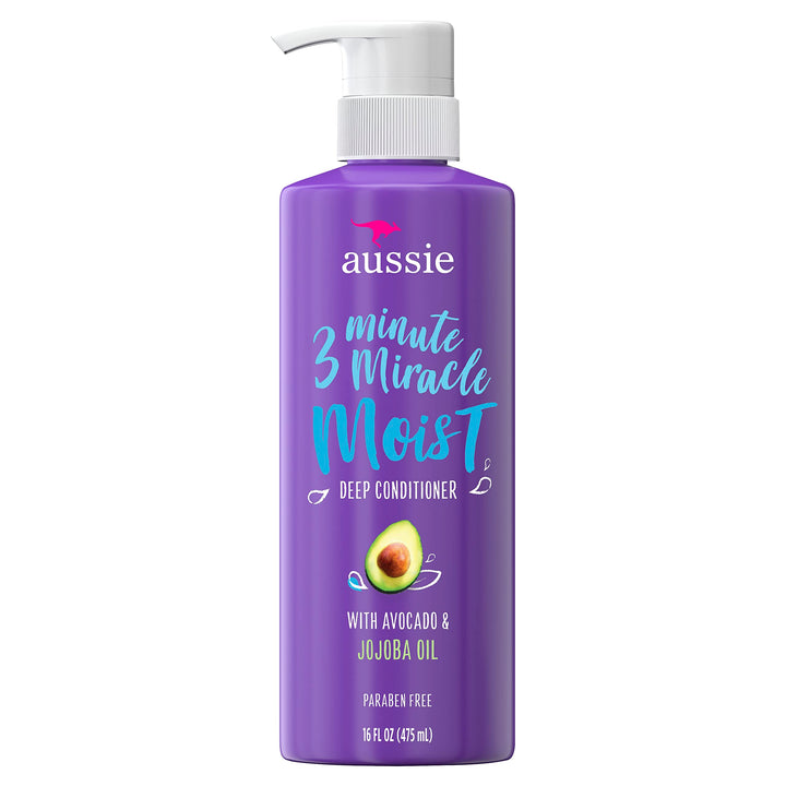 Aussie front packaging showing bottle and avocado oil benefits