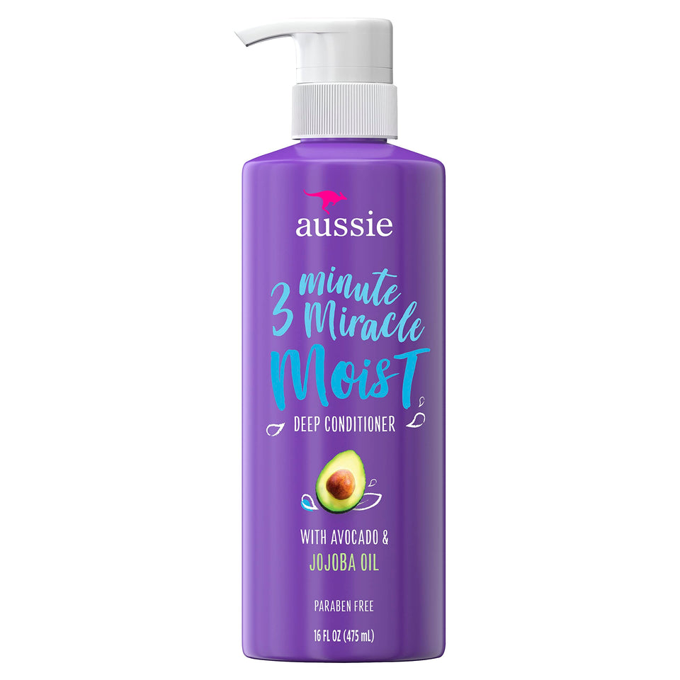 Aussie front packaging showing bottle and avocado oil benefits