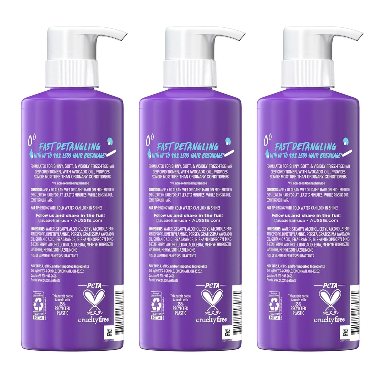 Avocado and jojoba visual with Aussie branding emphasizing natural benefits