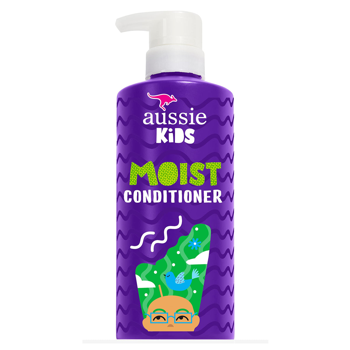 Aussie front packaging showing four 16 fl oz bottles and tropical branding, easy storage benefit