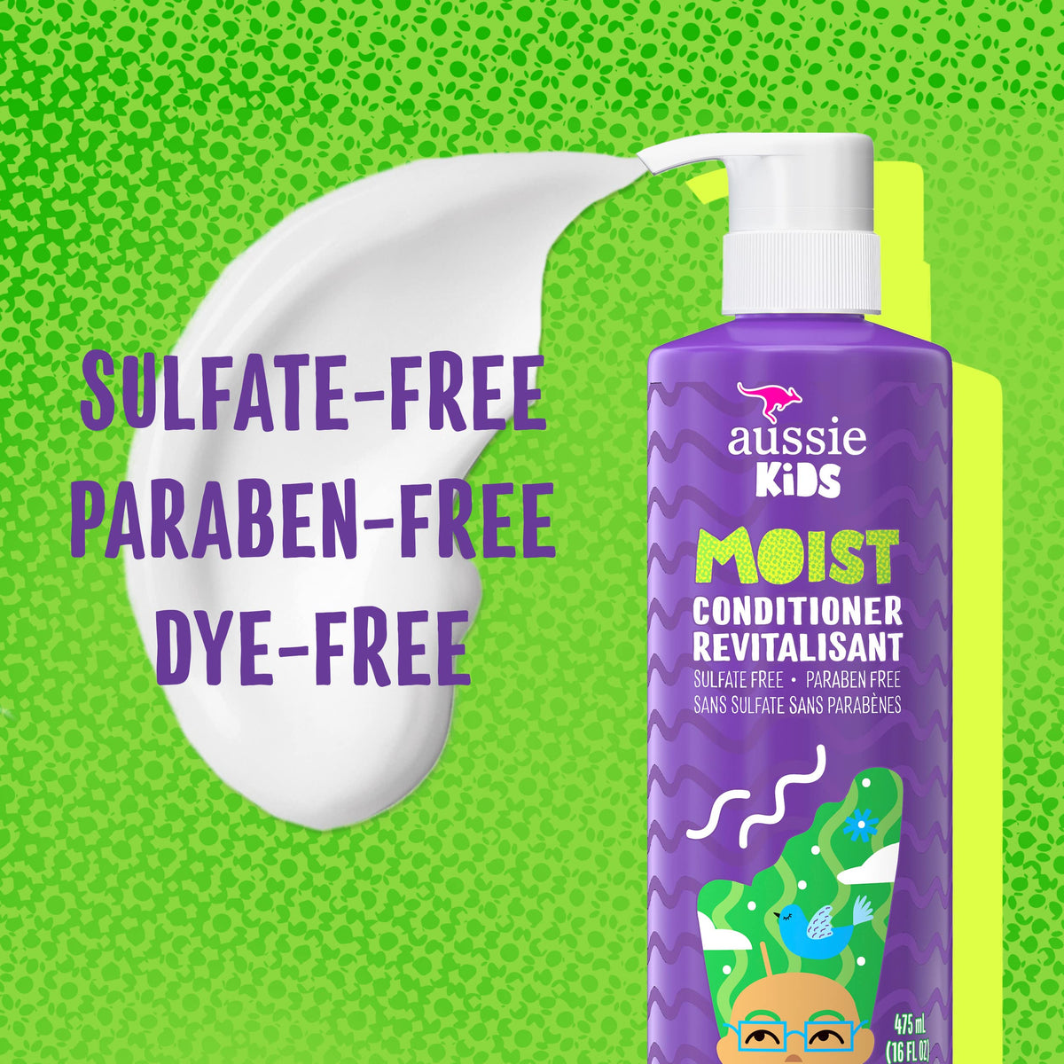 Aussie bottle pump in hand illustrating easy dispensing for kids’ bath time convenience