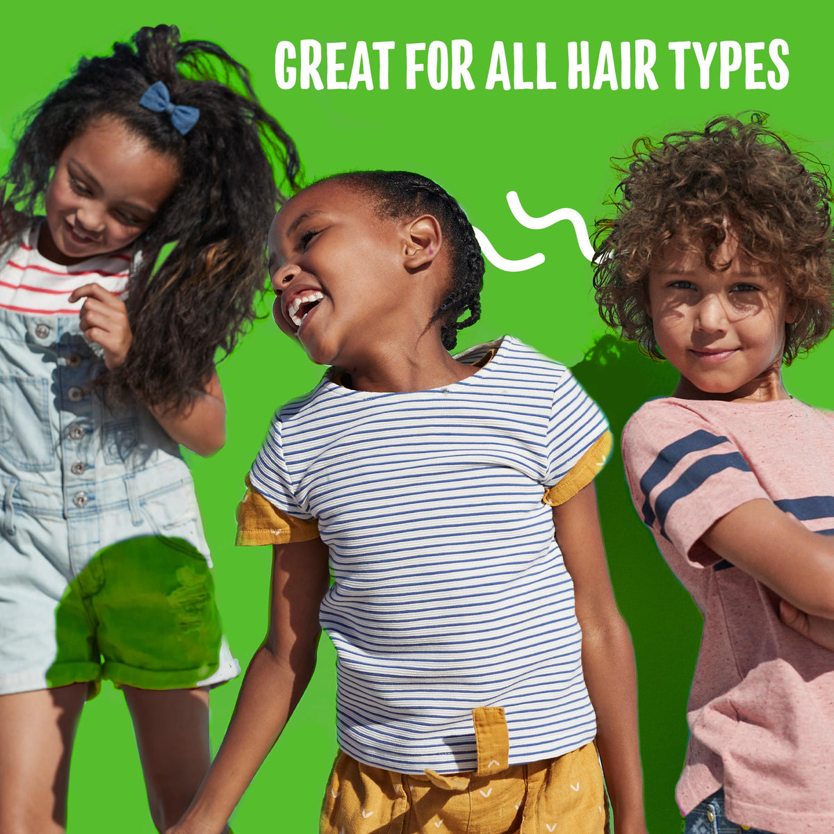 Aussie kids detangler spray nozzle illustrating easy application and quick slip