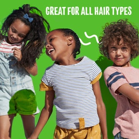Aussie kids detangler spray nozzle illustrating easy application and quick slip