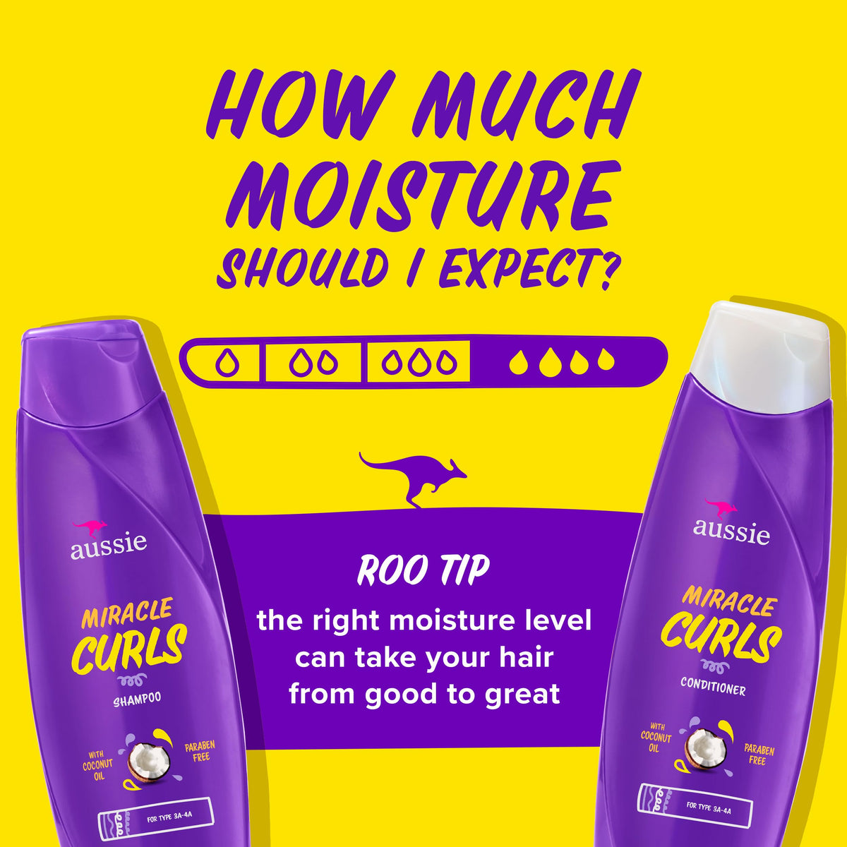 Aussie detangling milk texture on hand for easier comb-through