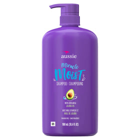 Aussie front packaging showing large hydrating shampoo bottle and label benefit