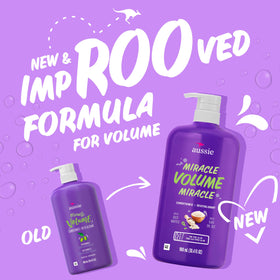 Aussie conditioner dispensed from pump, demonstrating easy application benefit