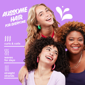 Aussie conditioner pouring into hand demonstrating easy application