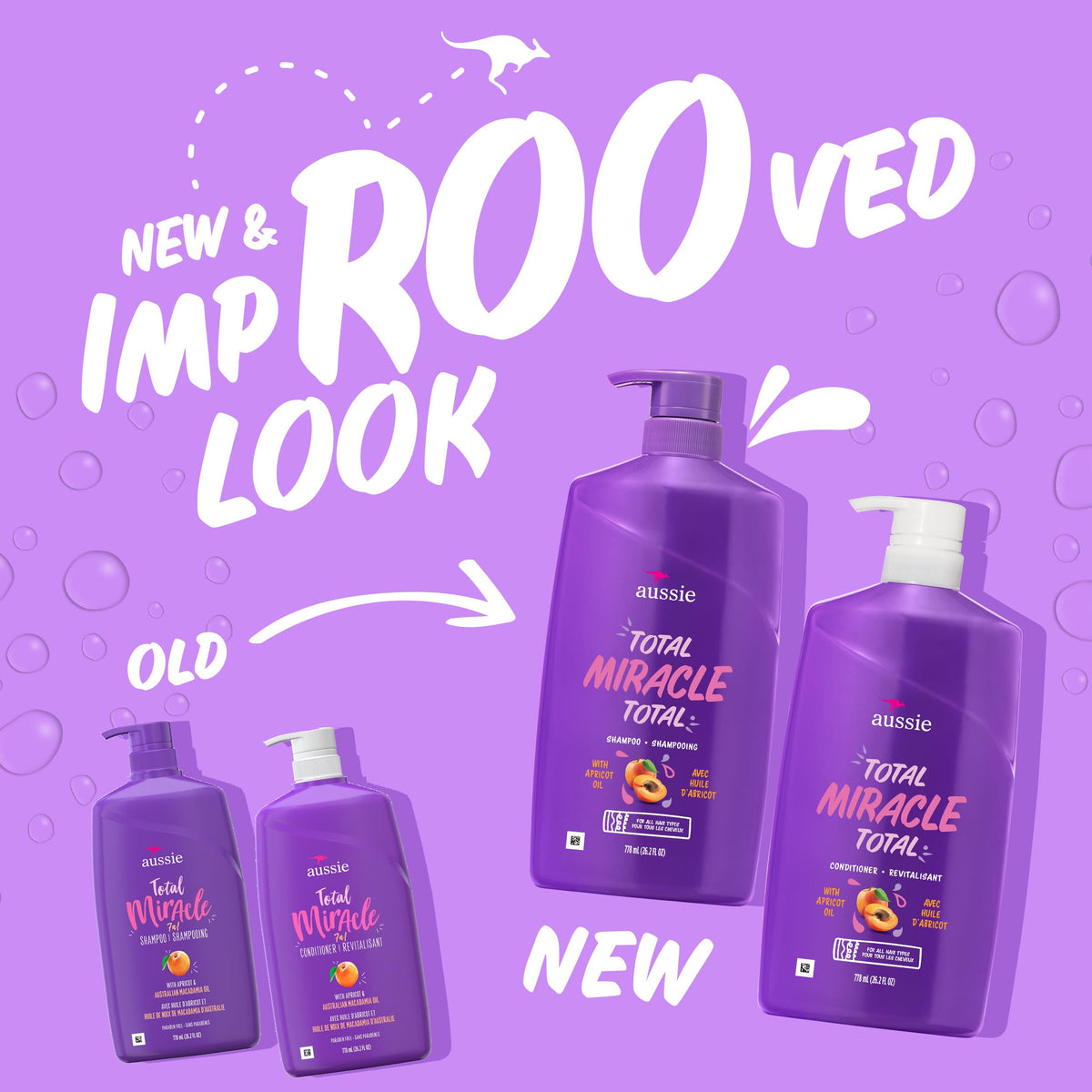 Aussie shampoo pouring to show creamy lather and gentle cleanse