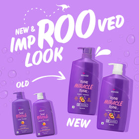 Aussie shampoo pouring to show creamy lather and gentle cleanse