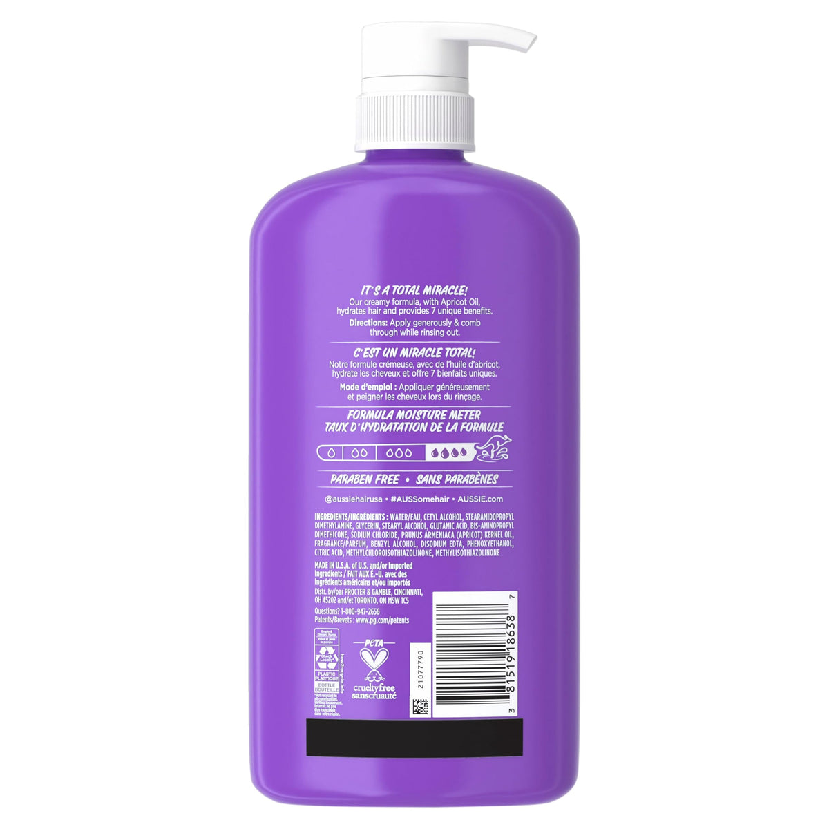 Aussie bottle on bathroom shelf in lifestyle scene showing daily routine benefit