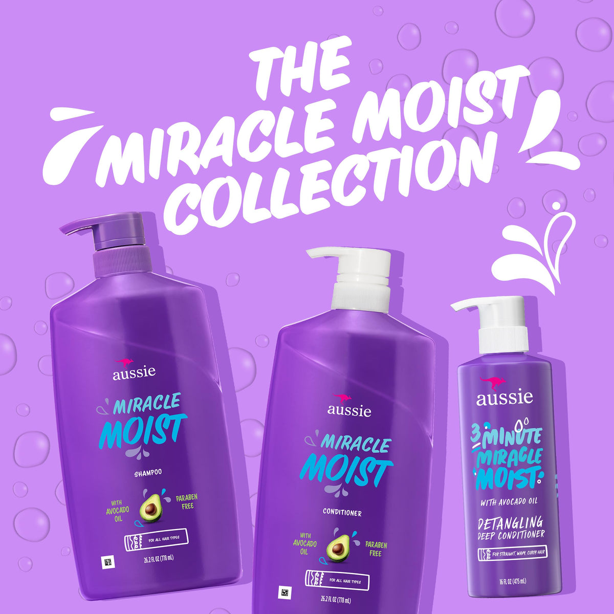 Aussie applying deep conditioner to wet hair to show fast detangling benefit