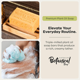 Australian Botanical Soap close-up of bar texture highlighting creamy lather benefit