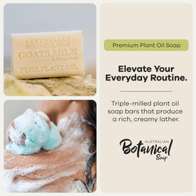 Australian Botanical Soap close-up texture of goat milk bar highlighting smoothness