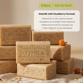 Australian Botanical Soap bar close-up texture highlighting dense triple-milled surface