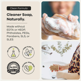 Australian Botanical Soap bar in hand showing 6.6 oz size and sturdy feel