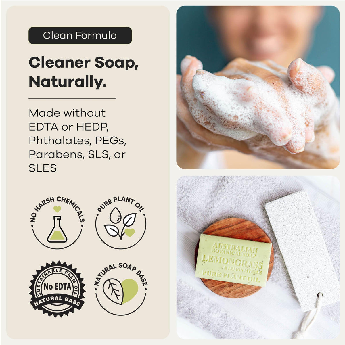 Australian Botanical Soap lifestyle in bathroom showing natural scents enhancing routine