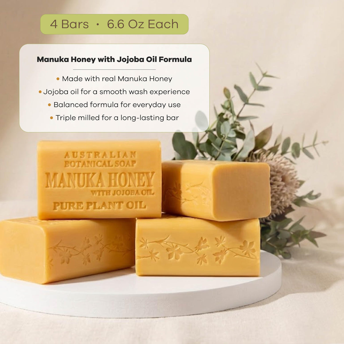 Australian Botanical Soap close-up of creamy lather and texture benefit