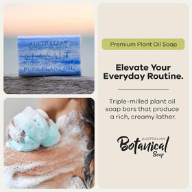 Australian Botanical Soap close-up of rich lather and firm triple-milled texture