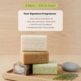 Australian Botanical Soap close-up of triple-milled texture for a dense long-lasting bar