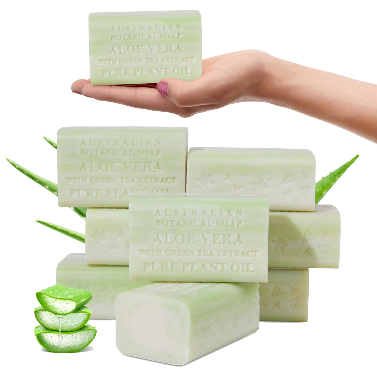 Australian Botanical Soap front packaging showing eight bars and storage convenience