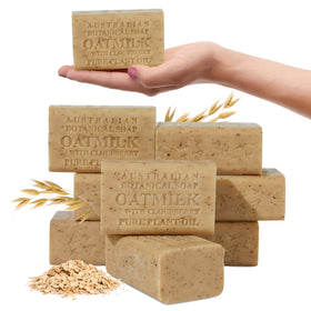 Australian Botanical Soap front packaging showing product and lasting benefit