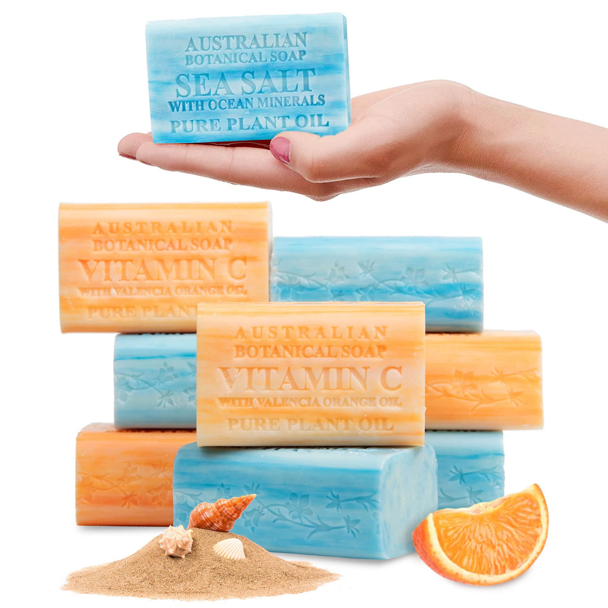 Australian Botanical Soap front packaging showing variety pack, clear information and visual appeal