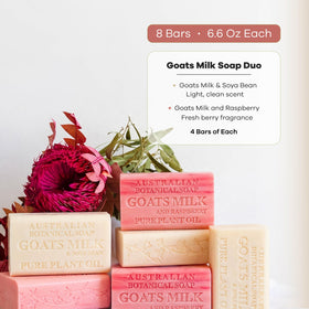 Australian Botanical Soap goat milk pouring ingredient image showing natural nourishment