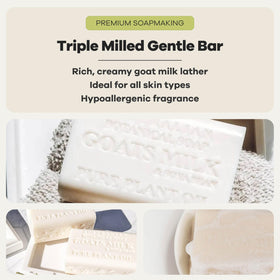Australian Botanical Soap held in hand showing 6.6 oz size and portability