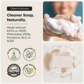 Australian Botanical Soap ingredient label showing goat milk and shea butter