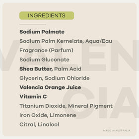 Australian Botanical Soap label and ingredient panel showing cruelty-free and formulation transparency