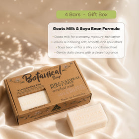 Australian Botanical Soap rich lather on hand demonstrating gentle cleansing
