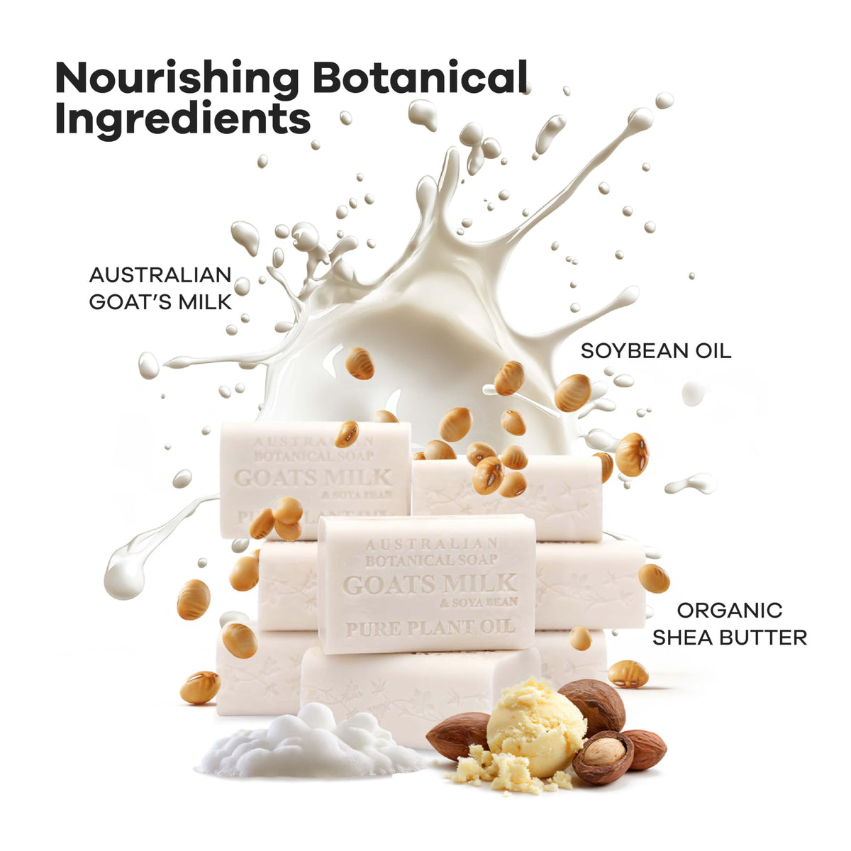 Australian Botanical rich creamy lather on palm demonstrating gentle hydration
