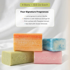 Australian Botanical Soap Sea Salt bar close-up texture with mineral-rich benefit