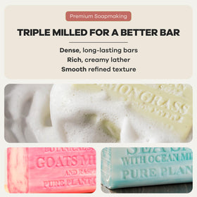 Australian Botanical Soap sea salt bar texture detail conveying mineral freshness