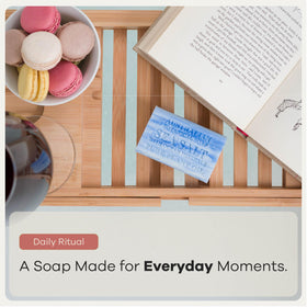 Australian Botanical Soap with shea butter visual highlighting moisturizing benefit