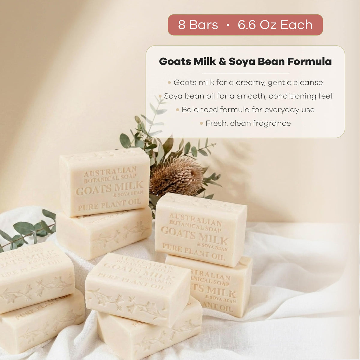 Australian Botanical Soap rich lather on palm demonstrating creamy cleansing