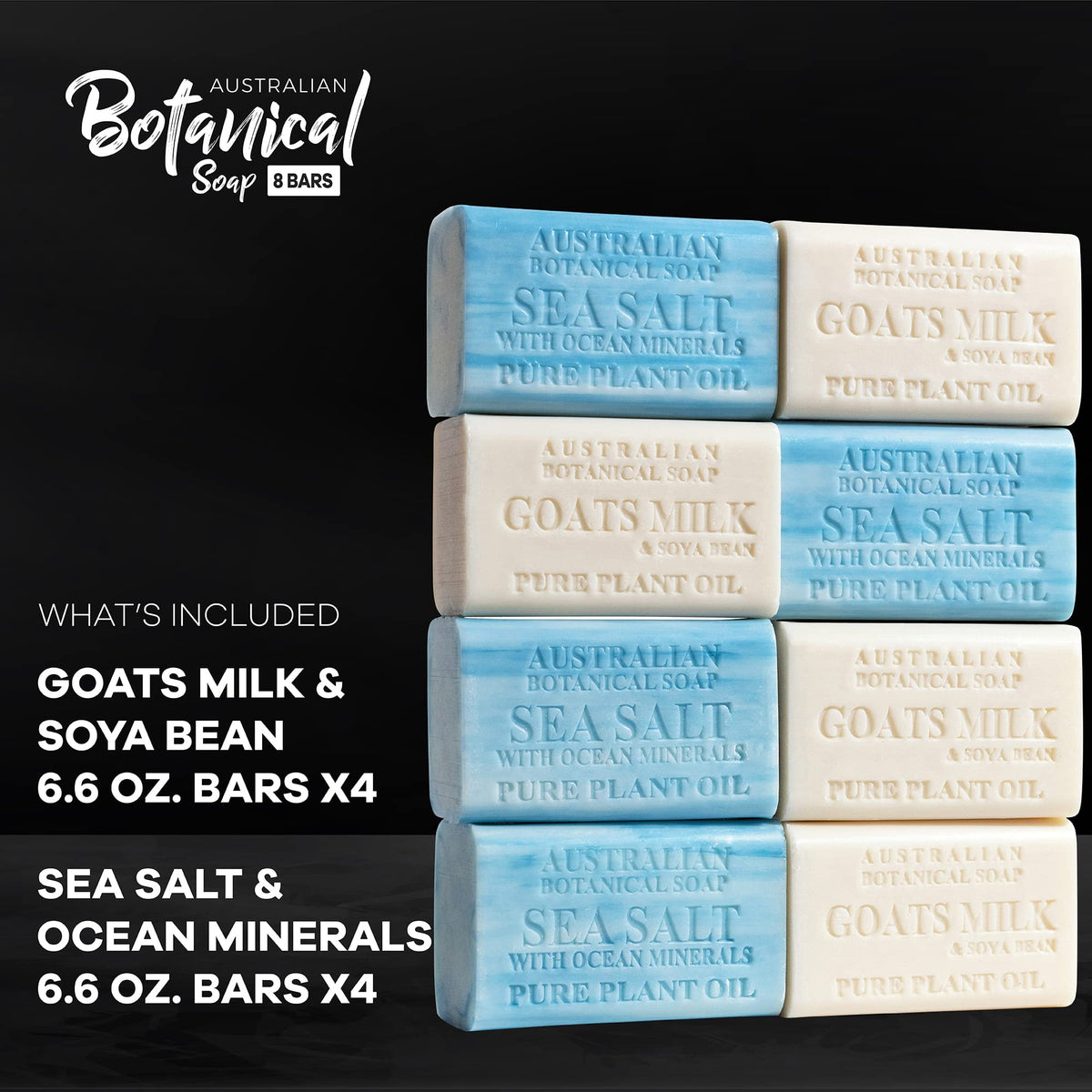 Australian Botanical Soap bar in hand for size comparison showing large long-lasting benefit