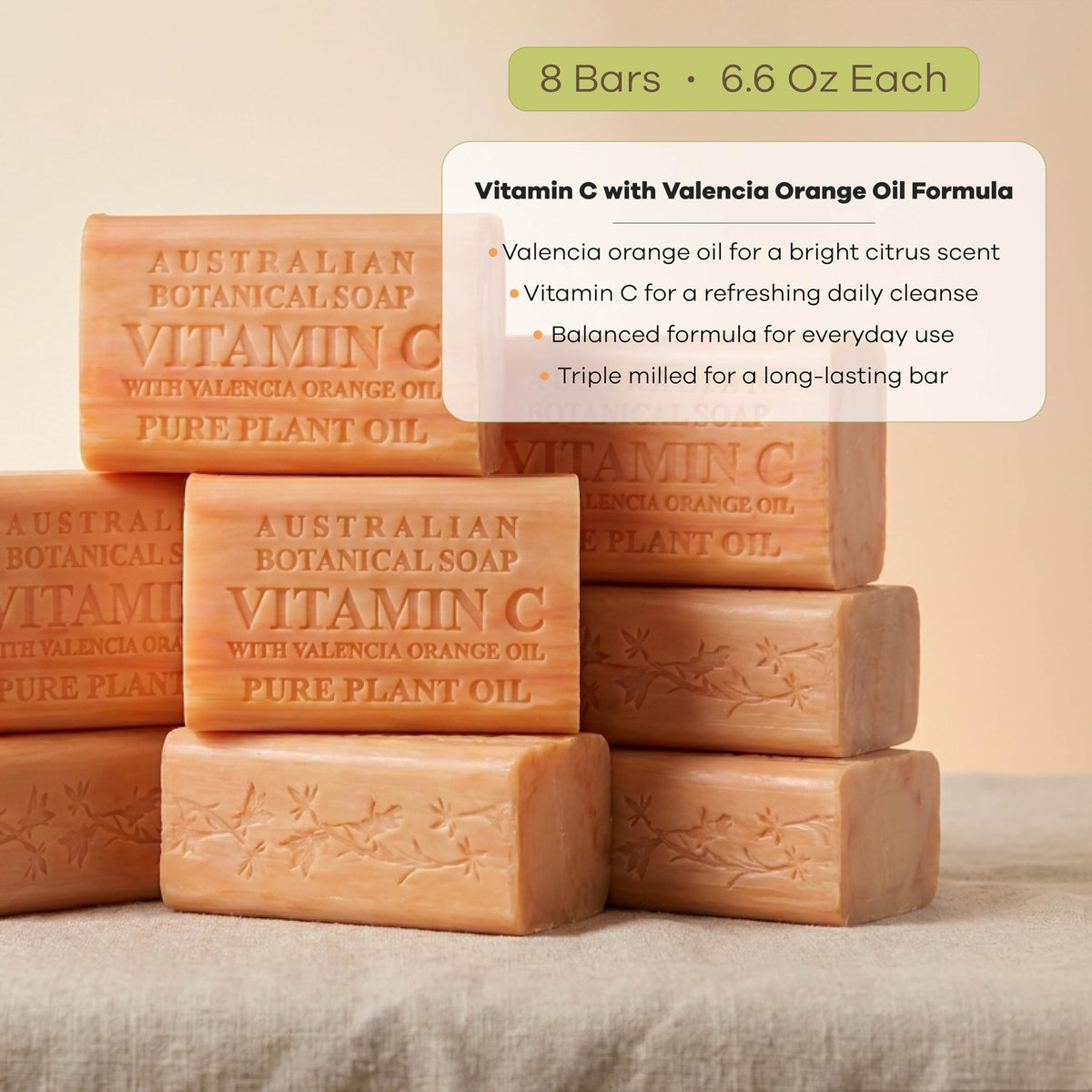 Australian Botanical Soap sliced bar revealing compact density and long-lasting design