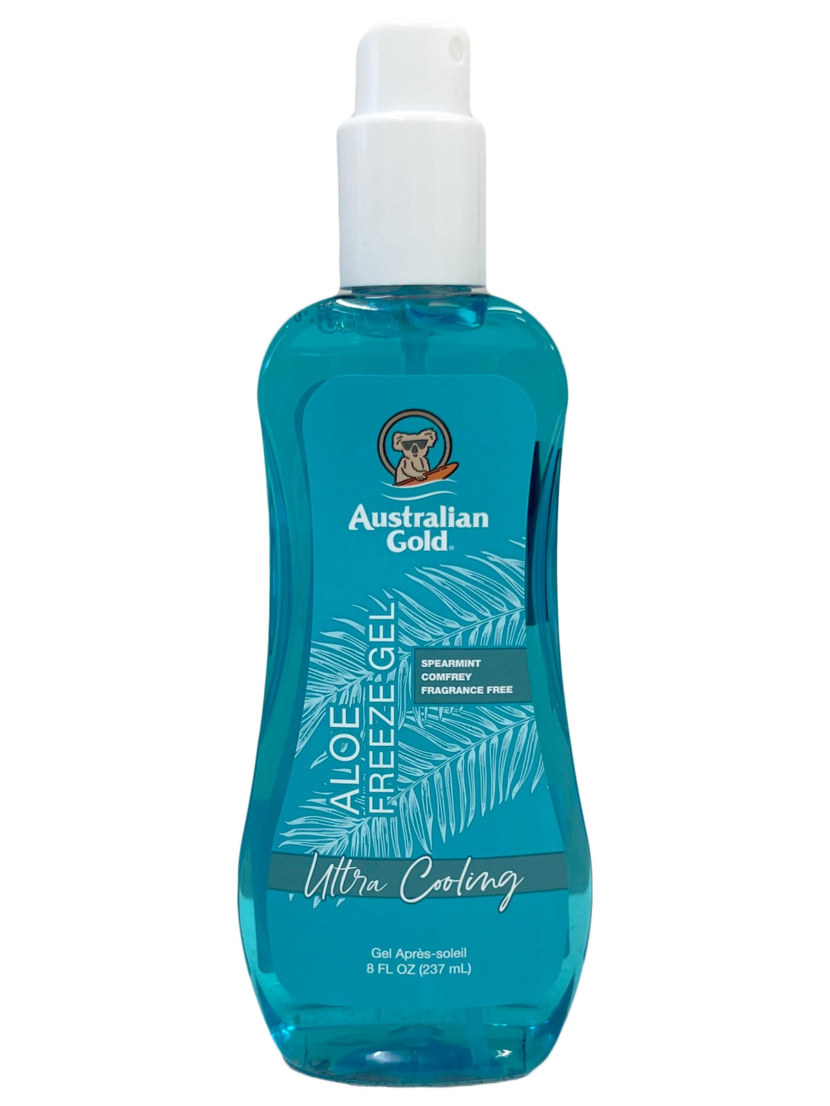 Australian Gold front packaging showing cooling aloe spray for quick relief