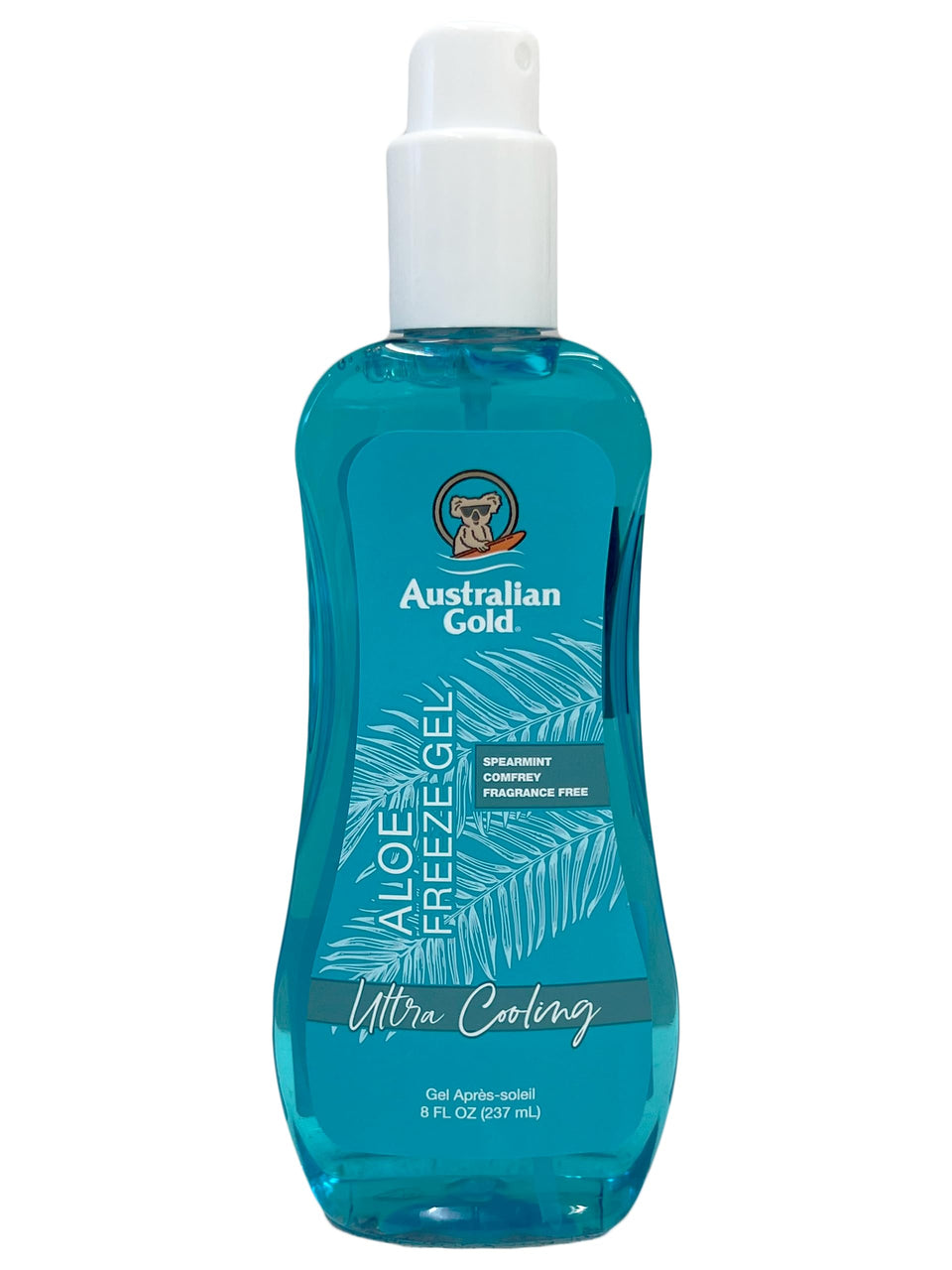 Australian Gold front packaging showing cooling aloe spray for quick relief