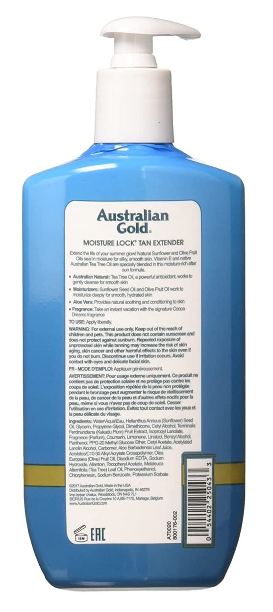 Australian Gold pump top close-up highlighting easy-dispense design benefit